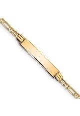 stunning 14k yellow gold figaro link children's bracelet